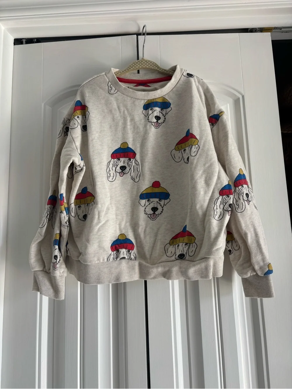 Mini Boden Sweatshirt with Playful Dog Print
